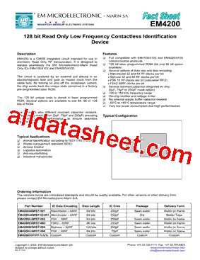 em 4200 data sheet